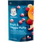 Йогуртовые шарики Gerber клубника малина ежевика и тыква 8+ мес 28 гр