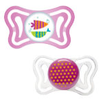 Пустышка Chicco Physio Light 16-36 мес рыбка и горошек 2 шт