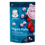 Йогуртовые микс шарики Gerber клубника малина ежевика  8+ мес 28 гр