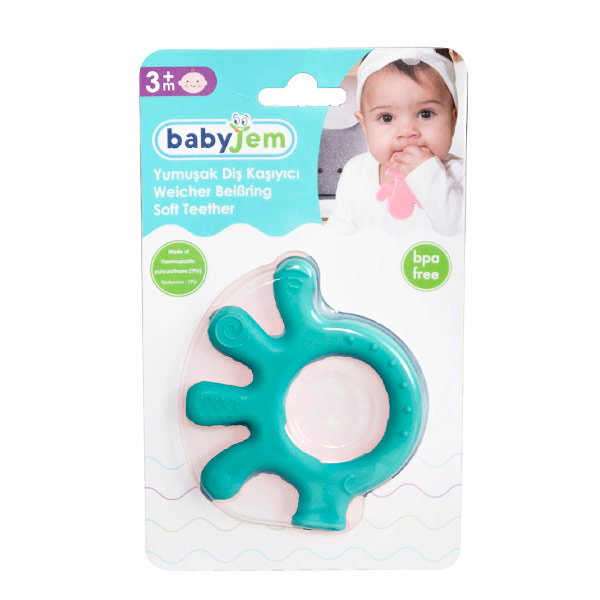 9833e0a77fca2bb3d8014befe57b652d_051522114754.jpeg BabyJem Прорезыватель Palm Soft Teether 3+ мес — изображение 1