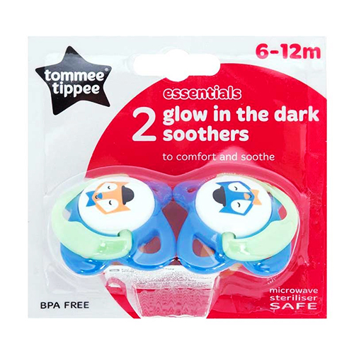 9c8b8fab3b983a99bf728bf0319012c7_120520162321.jpeg Пустышка Tommee Tippee 2 glow in the dark soothers 6-12мес. лиса 2 шт. — изображение 1