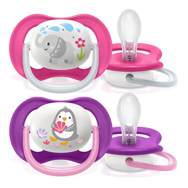 ee11d887278ca0ef629350bc775ea7bb_011522145825.jpeg Пустышка Philips Avent Ultra Air Animals Слон 2 шт 6-18 мес SCF080/08 — изображение 1