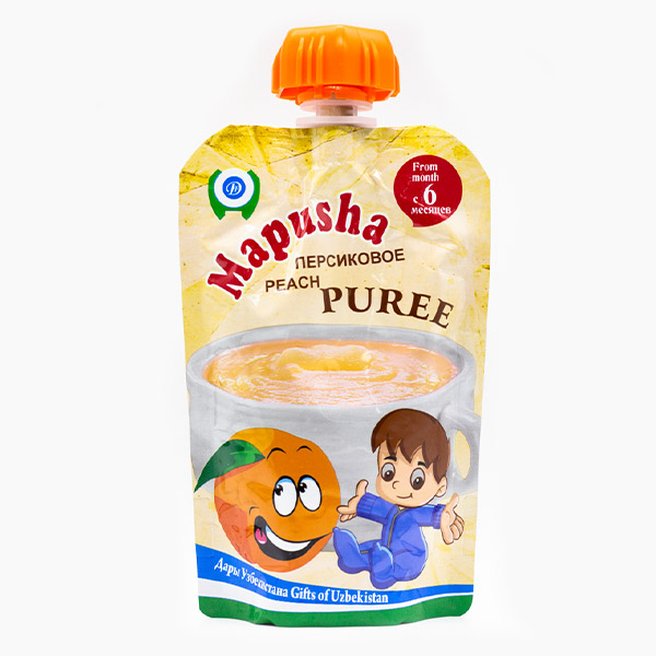 589eabb9ffdcaa4938f9ec3218855528_032721142254.jpeg Пюре Mapusha Персик 90 гр с 6+ мес — изображение 1