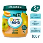 ФрутоНяня Пюре груша яблоко 100 гр 5+ мес — изображение 2