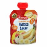 Пюре Semper яблоко банан 90 гр 6+ мес