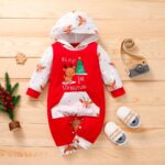 Слип на кнопках с капюшоном Олененок My 1st christmas