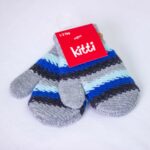 Варежки Kitty в полоску серый