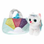 Мягкая игрушка Мой питомец кошка с короной в сумочке