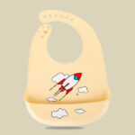 Слюнявчик силиконовый с поддоном Rocket