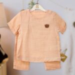 Муслиновый комплект 2ка flexi Мишка baby майка + штаны Бежевый