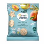 ФрутоНяня Мини хлебцы рисовые  с яблоком и персиком 30 г 12+ мес