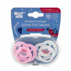 Пустышка ROXY-KIDS лиса и птичка 0-6 мес 2 шт