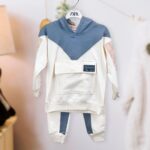 Комплект 2ка ZARA с карманом худи + штаны Молочный