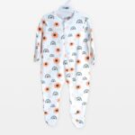 Слип на молнии Hello Baby Подсолнухи Белый