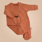Слип flexi на клепках сбоку мишка Коричневый