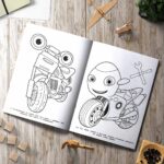 Город мотоциклов. Раскраска — изображение 5