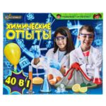 Игрушка опыты химия набор 40 в 1 IQ Эксперимент