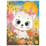 Алмазная мозаика MultiArt котик 17*23 см