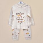 Комплект 2ка Flexi Dream big little one кофта + штаны Молочный