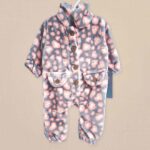 Плюшевый слип Baby fou на пуговках леопард