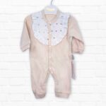 Слип Palmarius baby на клепках с кружевом Бежевый