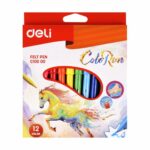Фломастеры 12 цветов EC10000 Deli