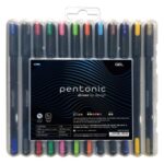 Ручка гелевая Pentonic Gel 0.6-1.0мм 12 цв. (ассорт) Linc в блистере