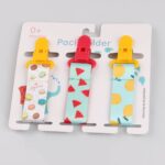 Комплект держателей на прищепке Paci Holder Лимон, Арбуз, Макаронс  3 шт