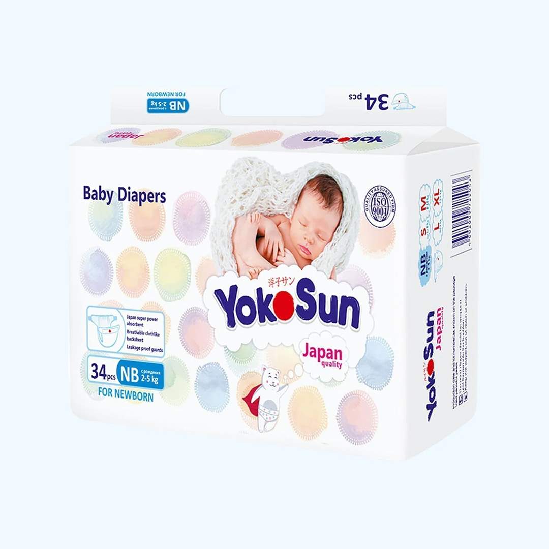 4b817385bd83ac8a9457a9279db3c42b_091425162402.jpeg Подгузники YokoSun Comfort, NB (2-5 кг), 34 шт. — изображение 1