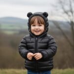 Однотонная куртка с ушками Черный