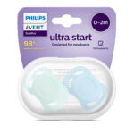 Пустышка Philips Avent Ultrastart Однотонные 0-2 мес 2 шт
