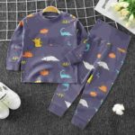 Детская пижама Babys Динозавры Серый