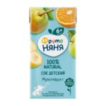 Сок ФрутоНяня мультифруктовый 200 мл 6+ месяцев