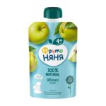 Пюре ФрутоНяня яблоко 90г пауч 4+ мес