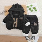 Комплект 3ка Happyiness HI Свитшот + штаны + желетка Черный