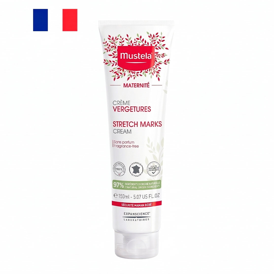 8766f7d3482a4341885a83e3aba74350_032226103846.jpeg Крем от растяжек Mustela 3 в 1 150 мл — изображение 1