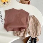 Комплект 2ка Майка + шорты Cool summer ice cream Коричневый — изображение 4