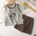 Комплект 2ка майка + шорты Собака Happy Серый