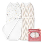 Пеленка кокон Momcozy Swaddle wraps 0-3 мес Geometric&Stars