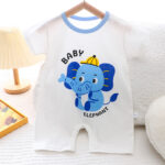 Ромпер Kiss bee Baby elephant Слон в кепке Белый
