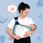 Переноска для детей хипсит слинг для новорожденных Зеленый — изображение 4