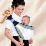 Переноска для детей хипсит слинг для новорожденных Зеленый — изображение 2